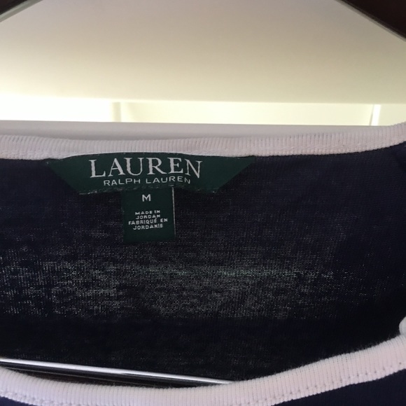 Lauren Ralph Lauren Nautical Knit 3/4 Sleeve Top - Picture 3 of 3